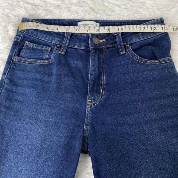 Abercrombie and Fitch The Skinny High Rise Jeans Womens Size 27 Dark Wash 4R - Picture 12 of 13